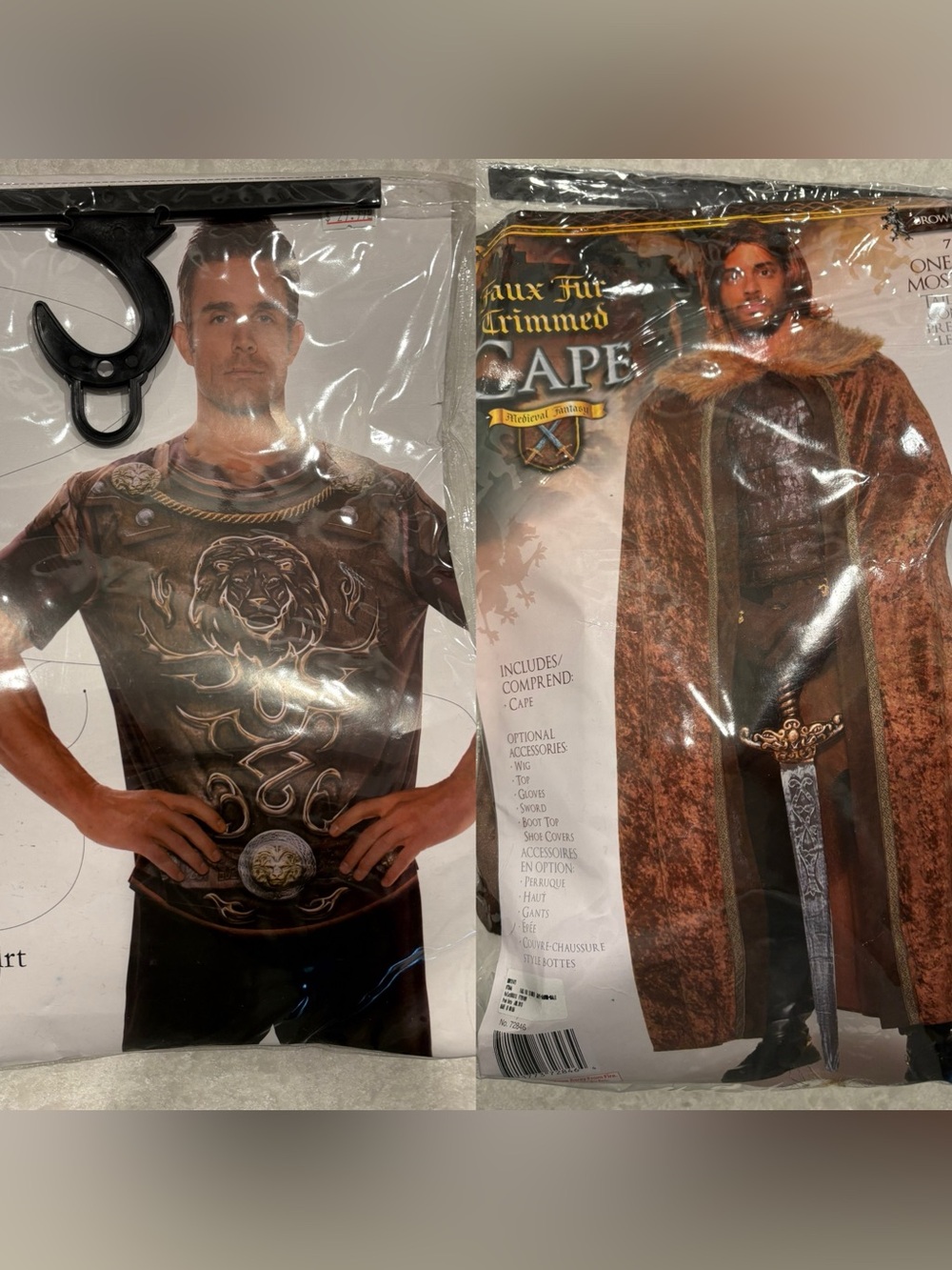 Halloween Men’s Brown Medieval Cape and Costume Shirt